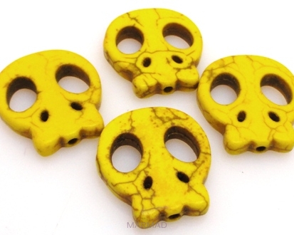 Howlit - czaszka 20x20mm - żółty