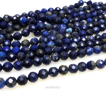 Lapis lazuli fasetowany - kula 4mm