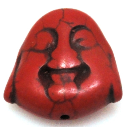 Howlit czerwony - na wisior - głowa Buddy 30x25mm