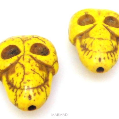 Howlit - czaszka 20x15mm - żółty