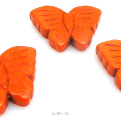 Howlit pomarańczowy - motyl 25x20mm