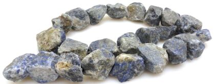 Lapis lazuli - surowe kamienie, bryłki - z otworem