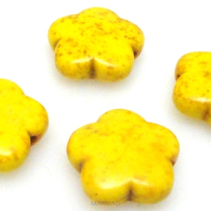 Howlit żółty - kwiatek 15mm