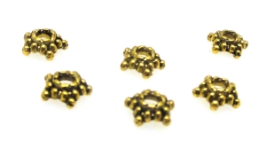 Czapeczki bali na korale 5mm - antyczne złoto