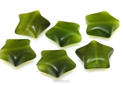 Uleksyt - gwiazda 15mm - zielony khaki