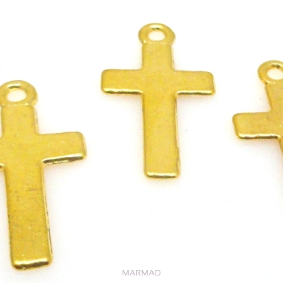 Zawieszka - krzyż 23x12mm - kolor złoty