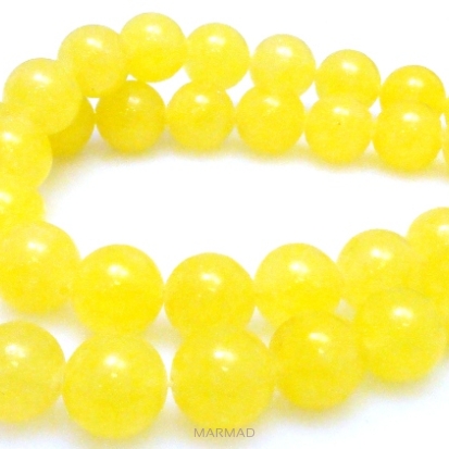 Jadeit - kula 10mm - żółty cytrynowy