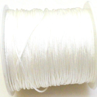 Sznurek bawełniany satynowy 0,8mm - biały