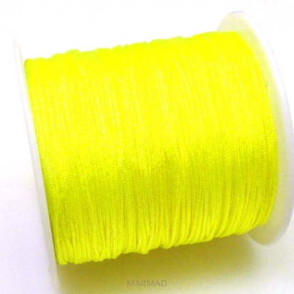 Sznurek bawełniany satynowy 0,8mm żółty cytrynowy