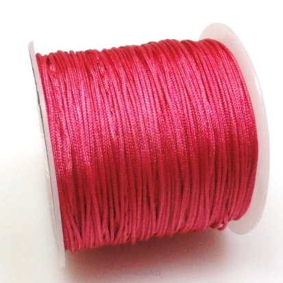 Sznurek bawełniany satynowy 0,7mm - różowy
