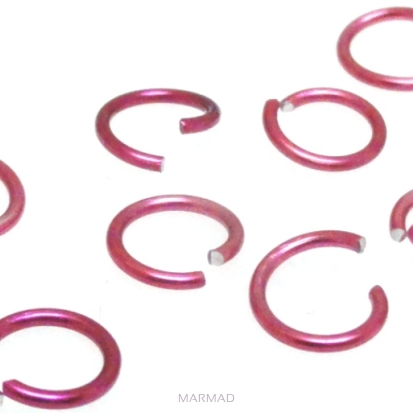 Kółeczka - ogniwka cięte 6mm kolor różowy