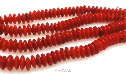 Koral czerwony - dysk 6x3mm