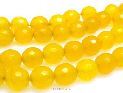 Jadeit żółty fasetowany - kula 8mm