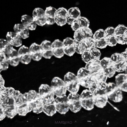 Kryształki fasetowane - oponka 8x5mm - crystal