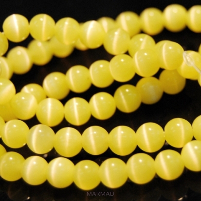 Uleksyt - kula 6mm - żółto cytrynowy