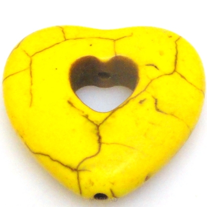 Howlit - serce 30mm - żółty