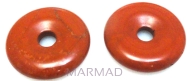 Jaspis czerwony - na zawieszkę - donut 30mm