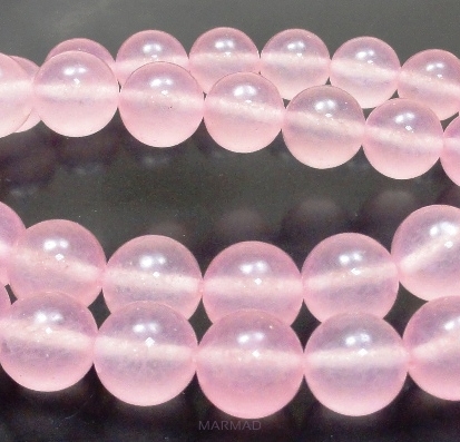 Jadeit - kula 10mm - w kolorze kwarcu różowego 