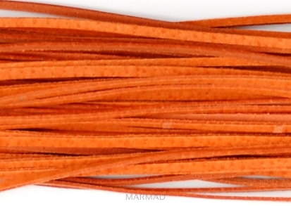 Rzemień skórzany pomarańczowo rudy - grubość 1x3mm