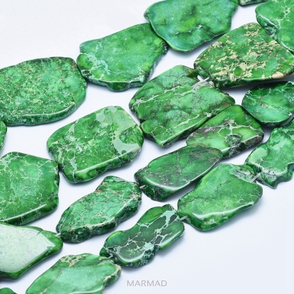 Jaspis cesarski- nieregularny plaster- zielony