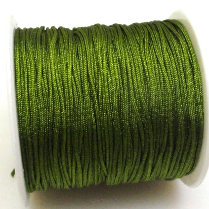 Sznurek bawełniany satynowy 0,8mm - zielony khaki