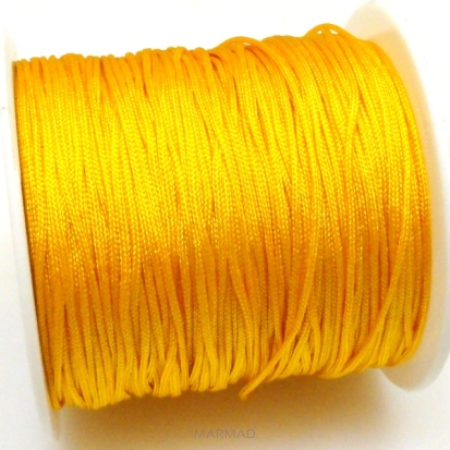 Sznurek bawełniany satynowy 0,8mm żółty słoneczny