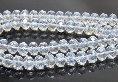 Kryształki fasetowane - oponka 10x7mm - crystal