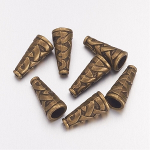 Czapeczka, stożek bali, element wykończeniowy 18x8mm - antyczny brąz