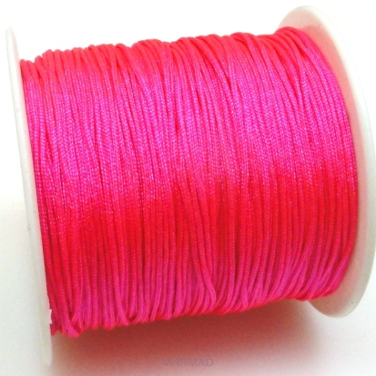 Sznurek bawełniany satynowy 0,8mm - różowy