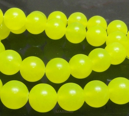 Jadeit - kula 10mm - seledynowo cytrynowy
