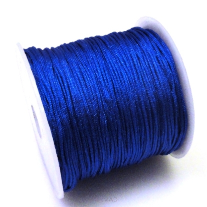 Sznurek bawełniany satynowy 0,7mm - niebieski